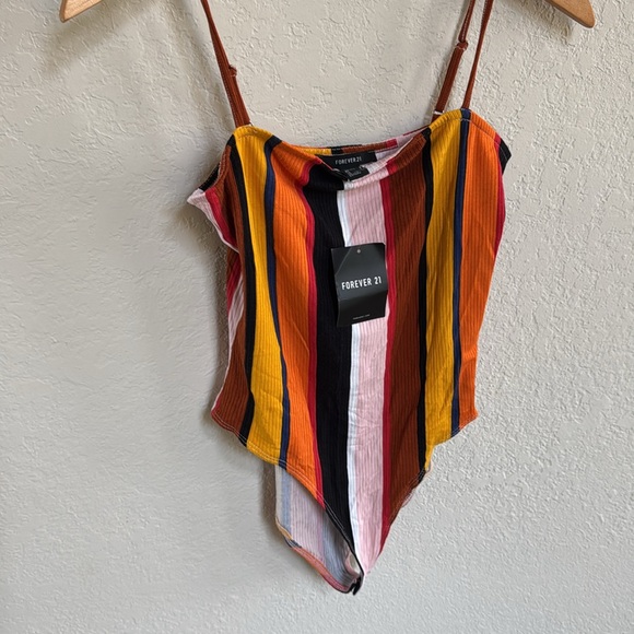 Tops - NWT Colorful Striped Bodysuit